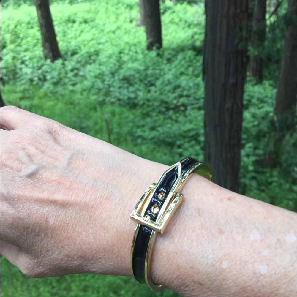Enamel and gold metal belt buckle bangle bracelets bundle of 3 gold bracket HP25 - Picture 11 of 16